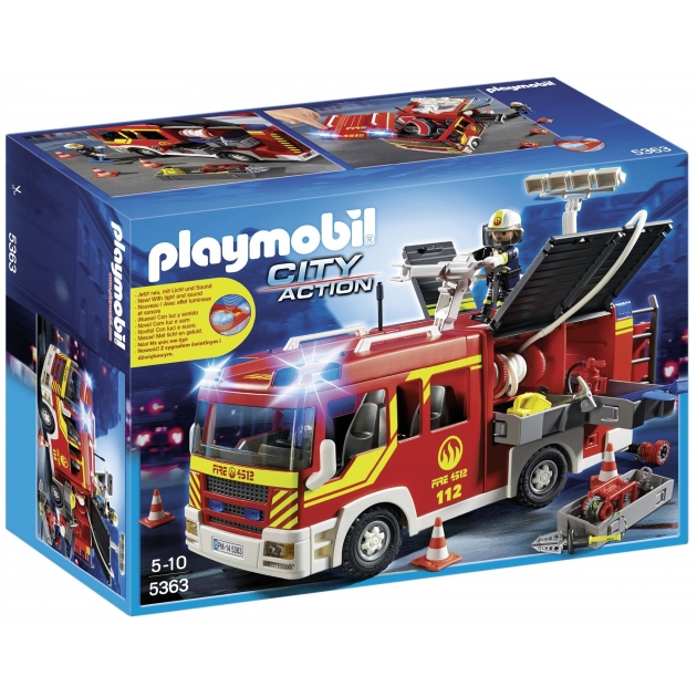 Playmobil Пожарная служба Пожарная машина со светом и звуком 5363pm